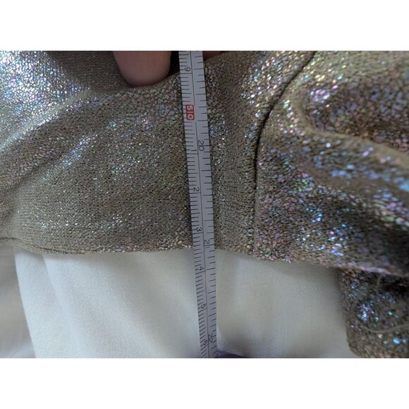 Molly Bracken Iridescent Tshirt cinched sleeves (can be taken off) Y2K Party - Picture 5 of 5